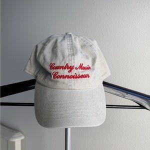 Country Music Connoisseur Embroidered Cap - Cream